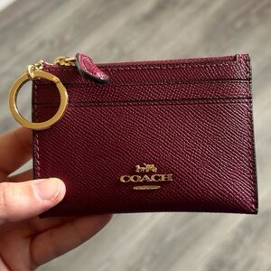 Coach Mini Skinny Id Case in Cherry